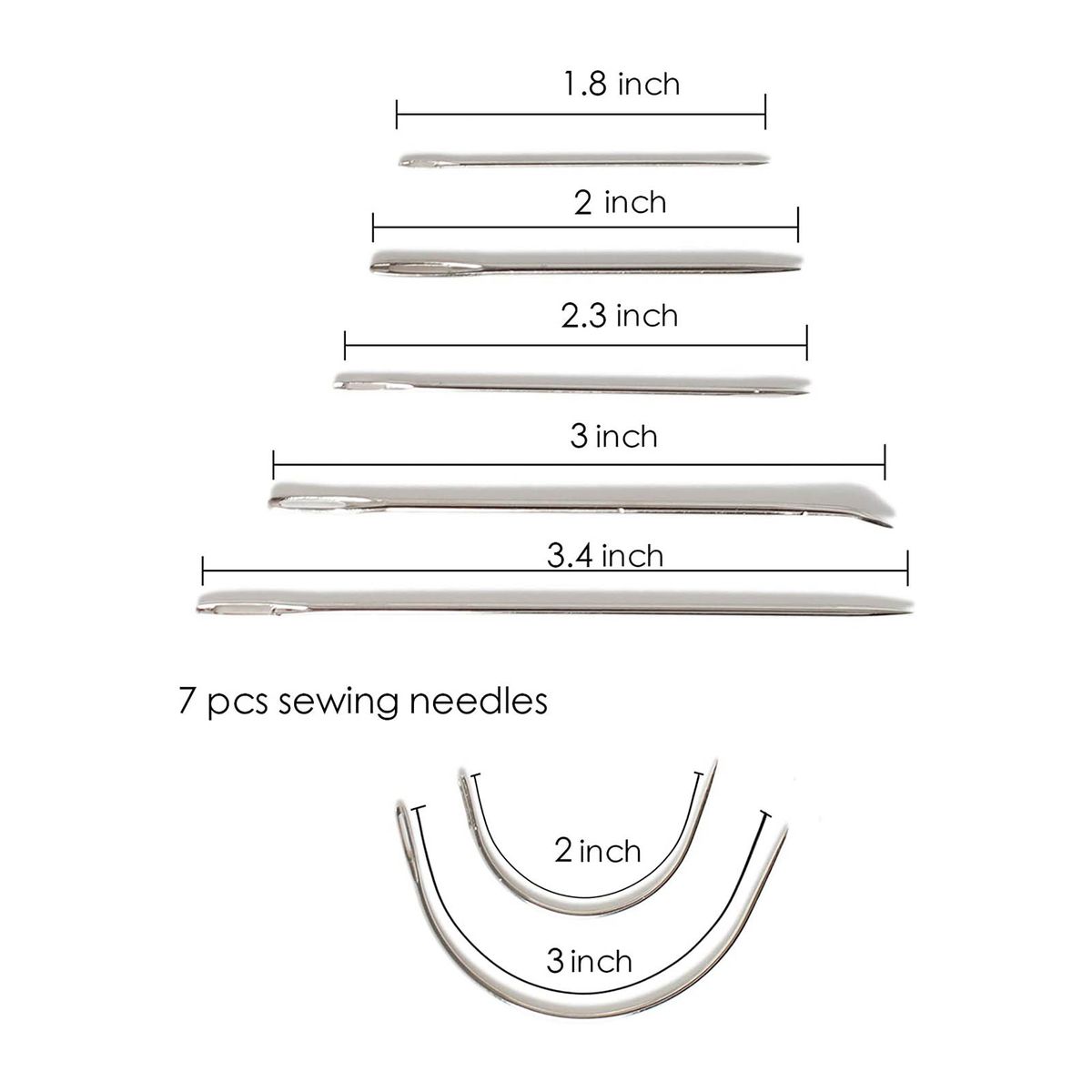 12Pcs Leather Craft Tools Kit Sewing Needles Waxed Thread
