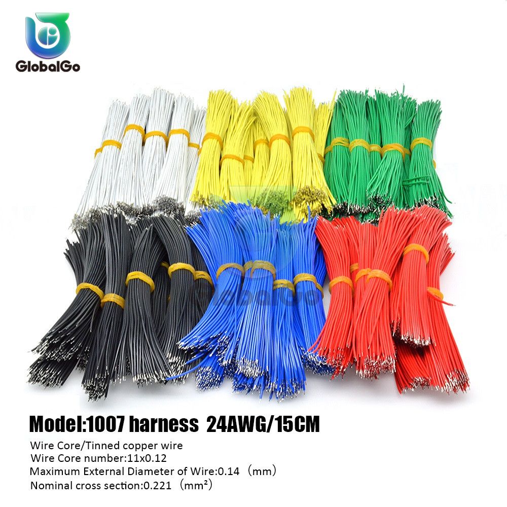 100pcsLot 15cm UL1007 24AWG Tin-Plated Breadboard Solder