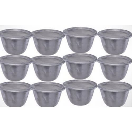Moi Moi Plate Container Cups With Cover - 12pcs
