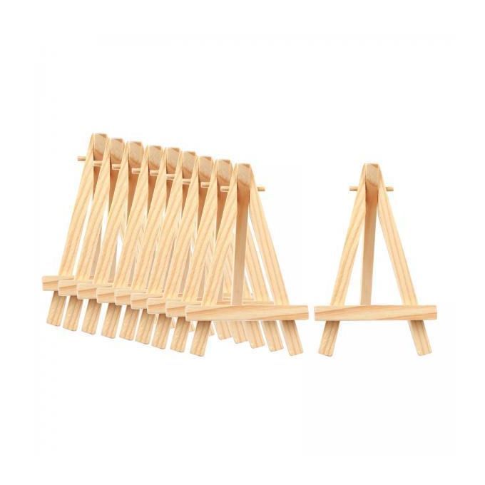 2X 10Pieces Wood Desk Tabletop Easel Wood Drawing Picture Stand Holder