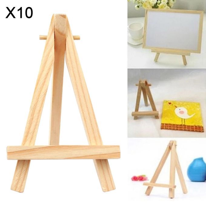 2X 10Pieces Wood Desk Tabletop Easel Wood Drawing Picture Stand Holder