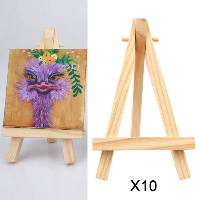 2X 10Pieces Wood Desk Tabletop Easel Wood Drawing Picture Stand Holder