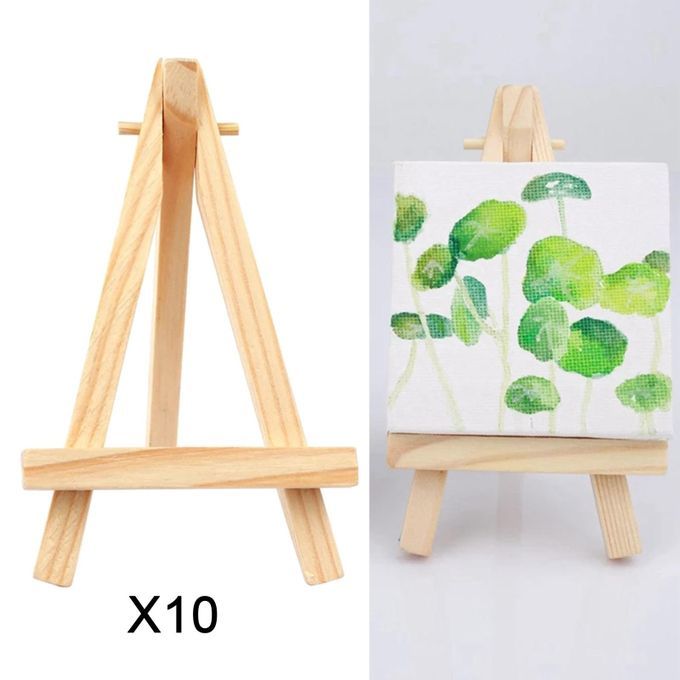 2X 10Pieces Wood Desk Tabletop Easel Wood Drawing Picture Stand Holder