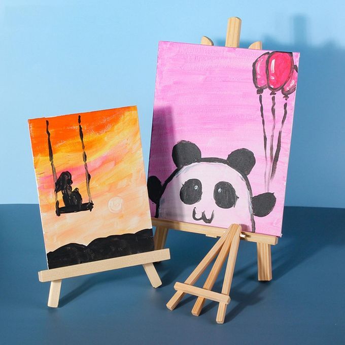 2X 10Pieces Wood Desk Tabletop Easel Wood Drawing Picture Stand Holder