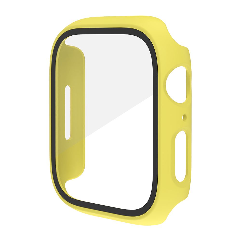 (Starlight)Scratch Resistant Glass Flim For Apple Watch Series 8 7 Case Screen Protector 41mm 45mm Cover For Iwatch Bumper Hard Matte Shell RA