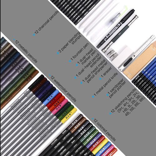 72pcs Professional Drawing Artist Kit Set Art & Bag