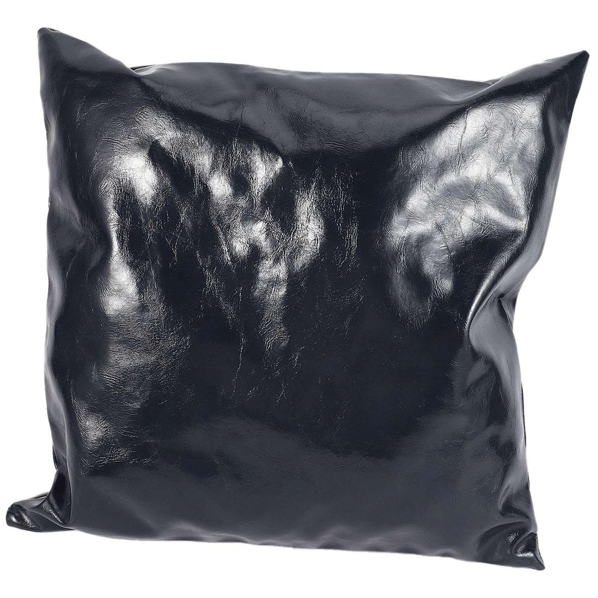Crazy Horse Oil Leather Case Cushion Cover 45X45Cm-Navy