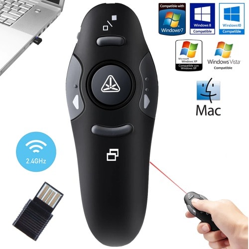 Wireless Presenter With Red Laser Pointers-remote Control For Power Point