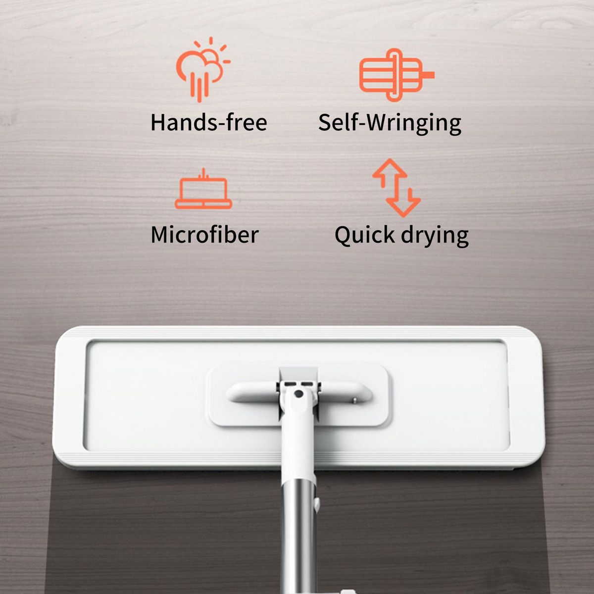 Microfiber Mop Floor Cleaning System Washable Pads Reusable Dust Mops with 4PCS Soft Refill Pads Hardwood Wood Floor Cleaner Mop 360 Rotate Dry Wet Mop