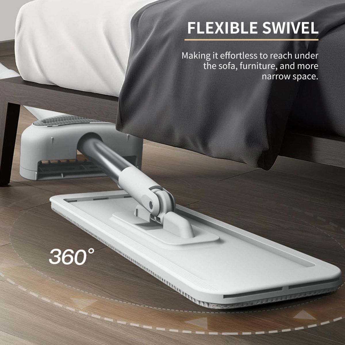 Microfiber Mop Floor Cleaning System Washable Pads Reusable Dust Mops with 4PCS Soft Refill Pads Hardwood Wood Floor Cleaner Mop 360 Rotate Dry Wet Mop