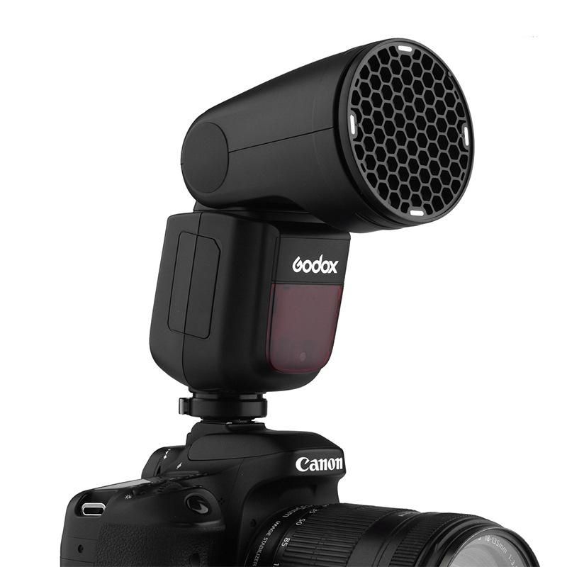 Godox GODOX V1S/C/N/F/O camera flash + AK-R1 hot shoe light TTL high-speed synchronization V1F Fuji + Diffuser (AK-R11)