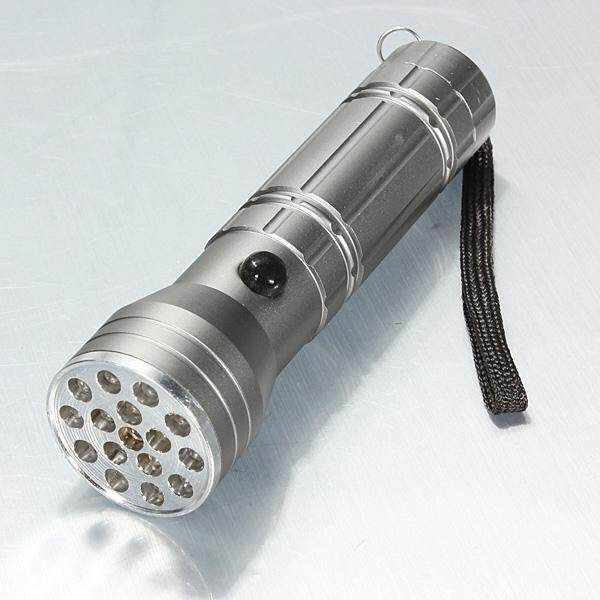 3in1 15 LED+UV+LASER Ultra Super Bright Flashlight Torch Light W/ Grey