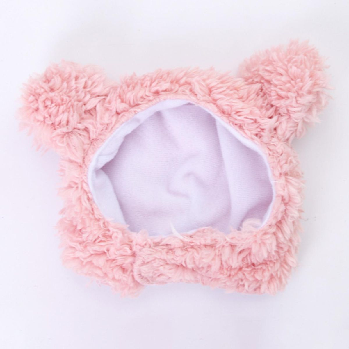 Pet Headgear Puppy Hat Pet Headgear with Bear Ears Decor Pink