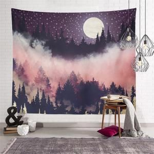Nature Landscape Tapestry Wall Hanging Aesthetic Trippy Hippie Tapestries Beach Towel Shawl Throw Sheet Home Room Decor