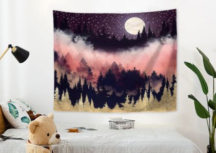Nature Landscape Tapestry Wall Hanging Aesthetic Trippy Hippie Tapestries Beach Towel Shawl Throw Sheet Home Room Decor