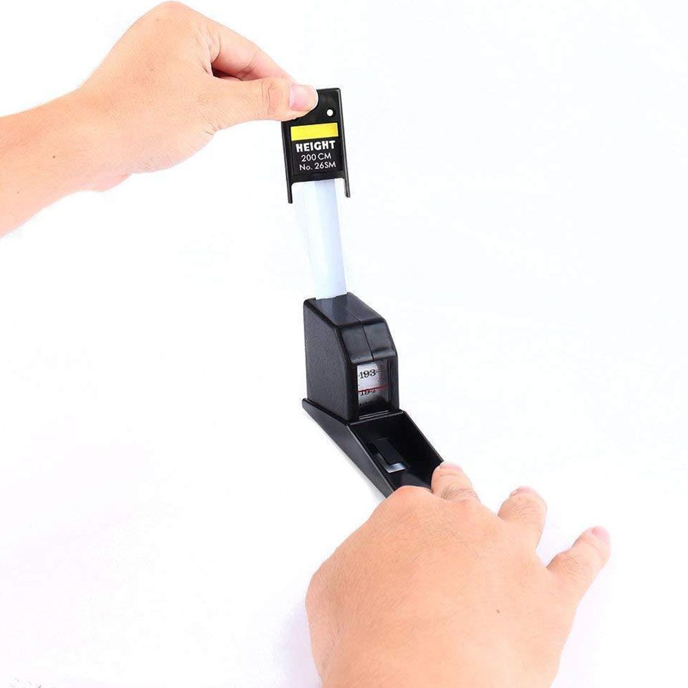 2M Professional ABS Body Height Length Ruler Rod-Black