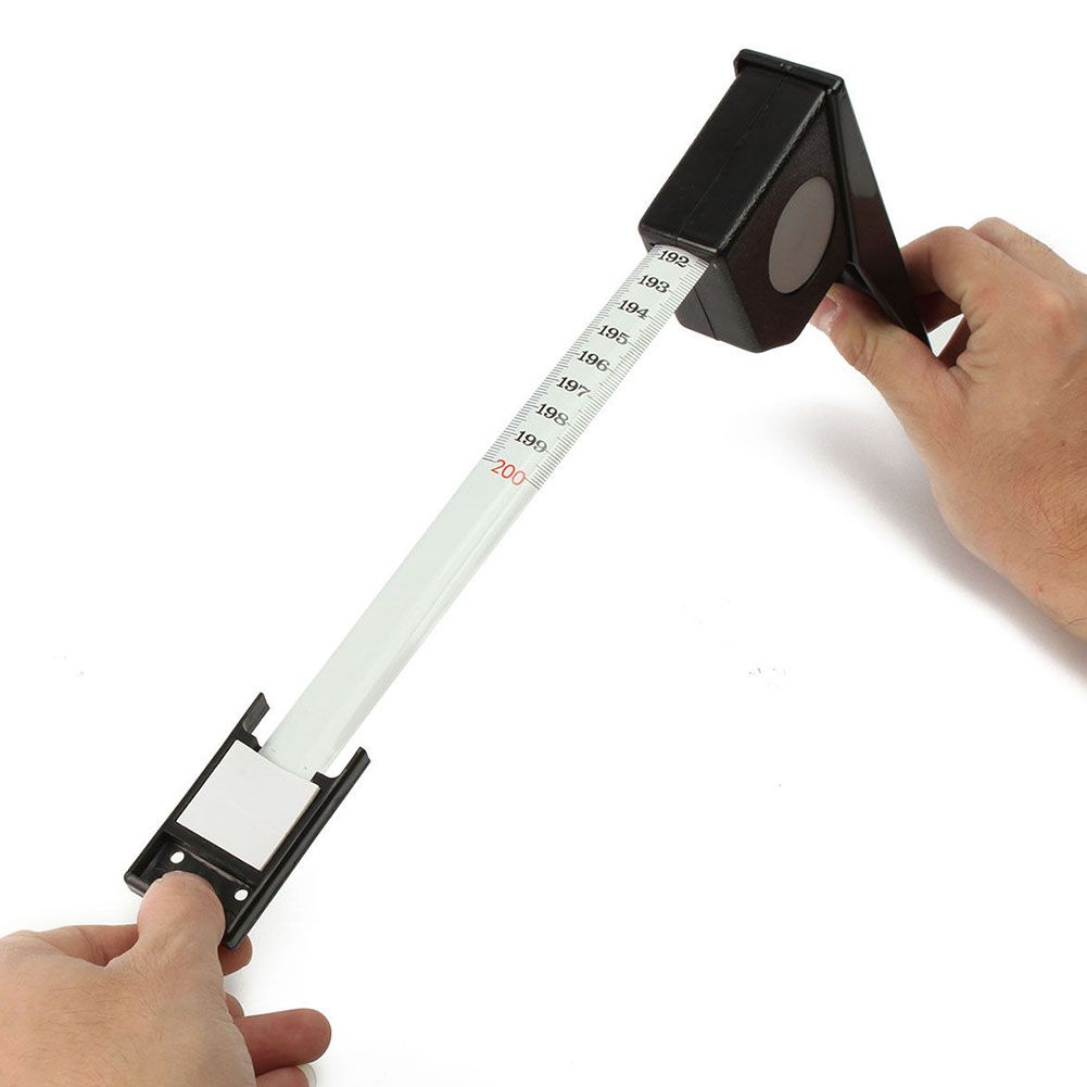 2M Professional ABS Body Height Length Ruler Rod-Black