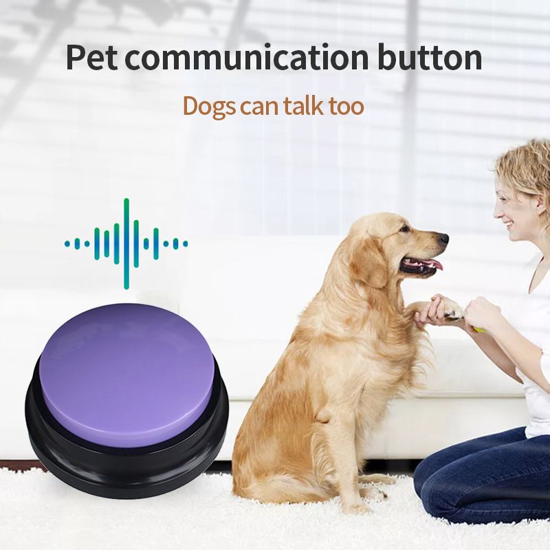 Pet Training On Pet Sound Box Voice Recorder Talking Toy For Dog Communication Training Tool Speaking Ons Dog Training-Orange