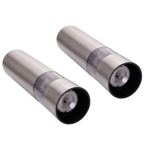 Stainless Electric Automatic Pepper Mills Salt Grinder 2pcs