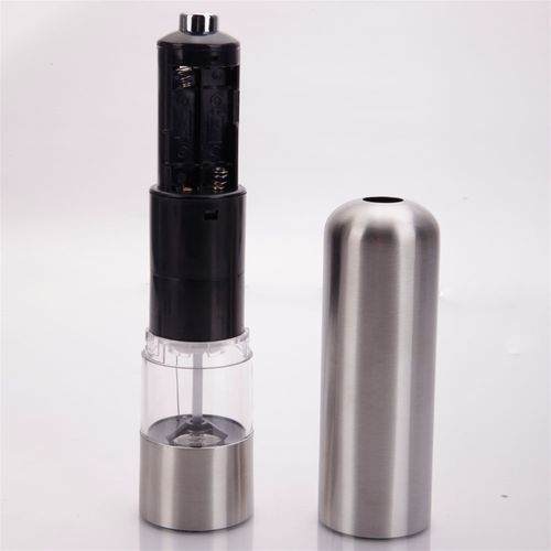 Stainless Electric Automatic Pepper Mills Salt Grinder 2pcs