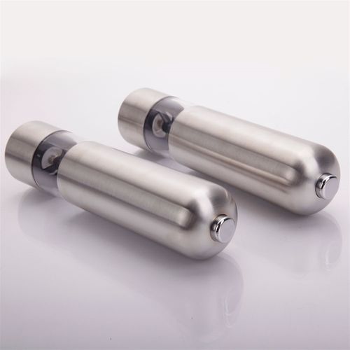 Stainless Electric Automatic Pepper Mills Salt Grinder 2pcs
