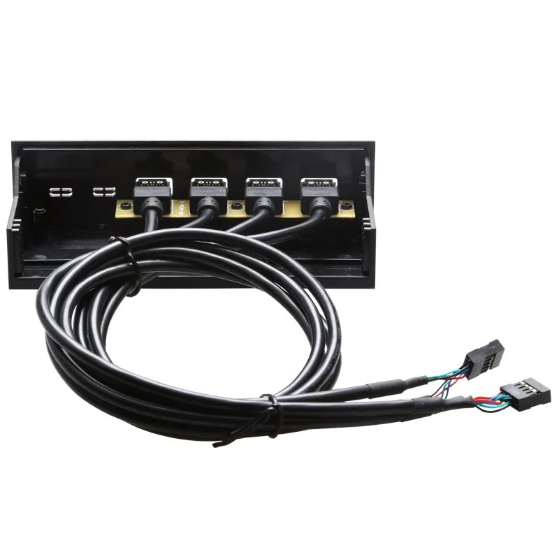 PC computer front panel with 4 ports USB2.0 ports 60cm USB cable 5.25 front bay