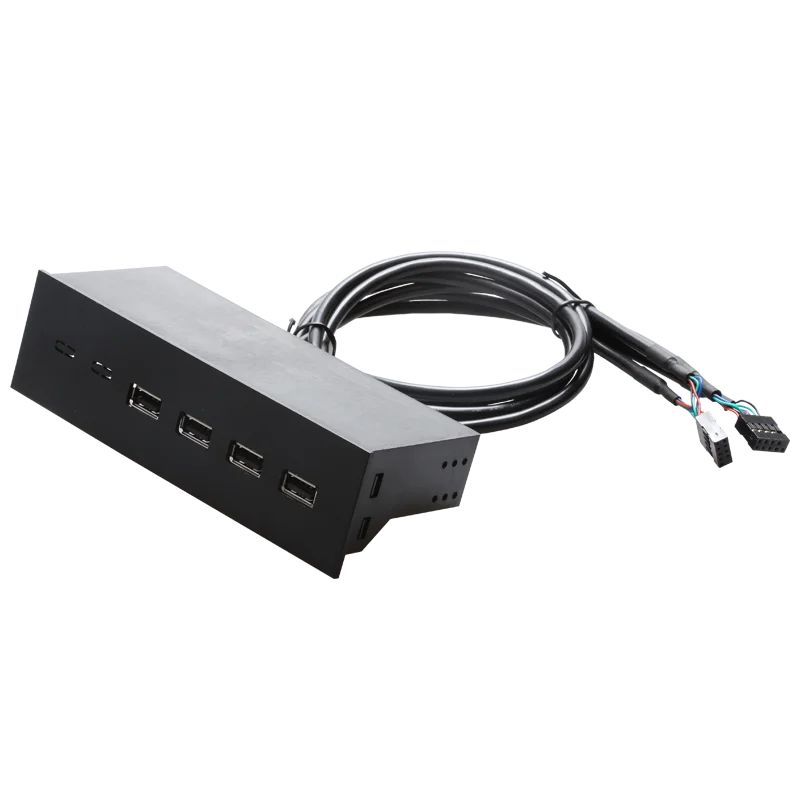 PC computer front panel with 4 ports USB2.0 ports 60cm USB cable 5.25 front bay