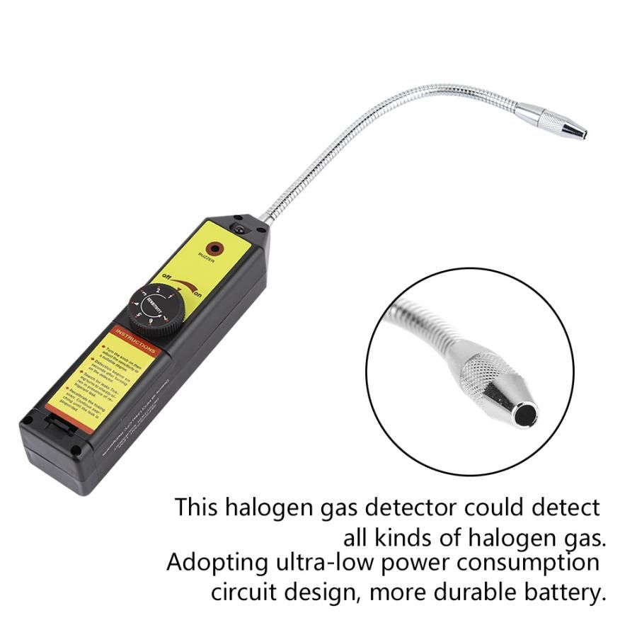 WJL-6000 Freon Leak Detector Halogen Refrigerant Gas Leakage Tester HVAC Air Condition R22 R410A R134A CFC