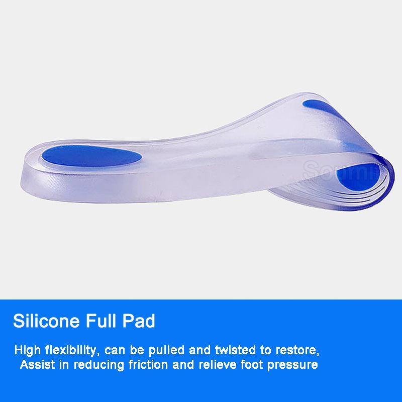 Silicone Orthotic Insole For Man Women Flat Feet Arch Support Orthopedic Shoes Pad Massaging Shock Absorption Insert Cushion