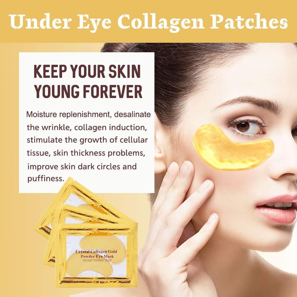 Under Eye Patches 30 Pairs Gold Under Eye Mask for Puffy Eyes, Dark Circles