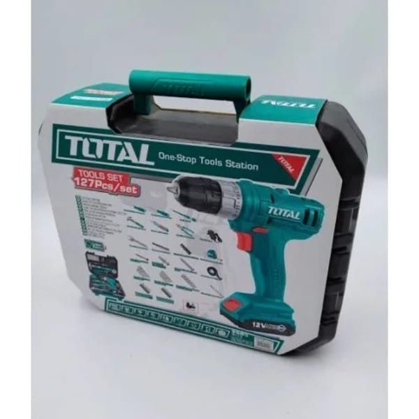 128pcs Tool Set With 12V Lithium-Ion Cordless Drill