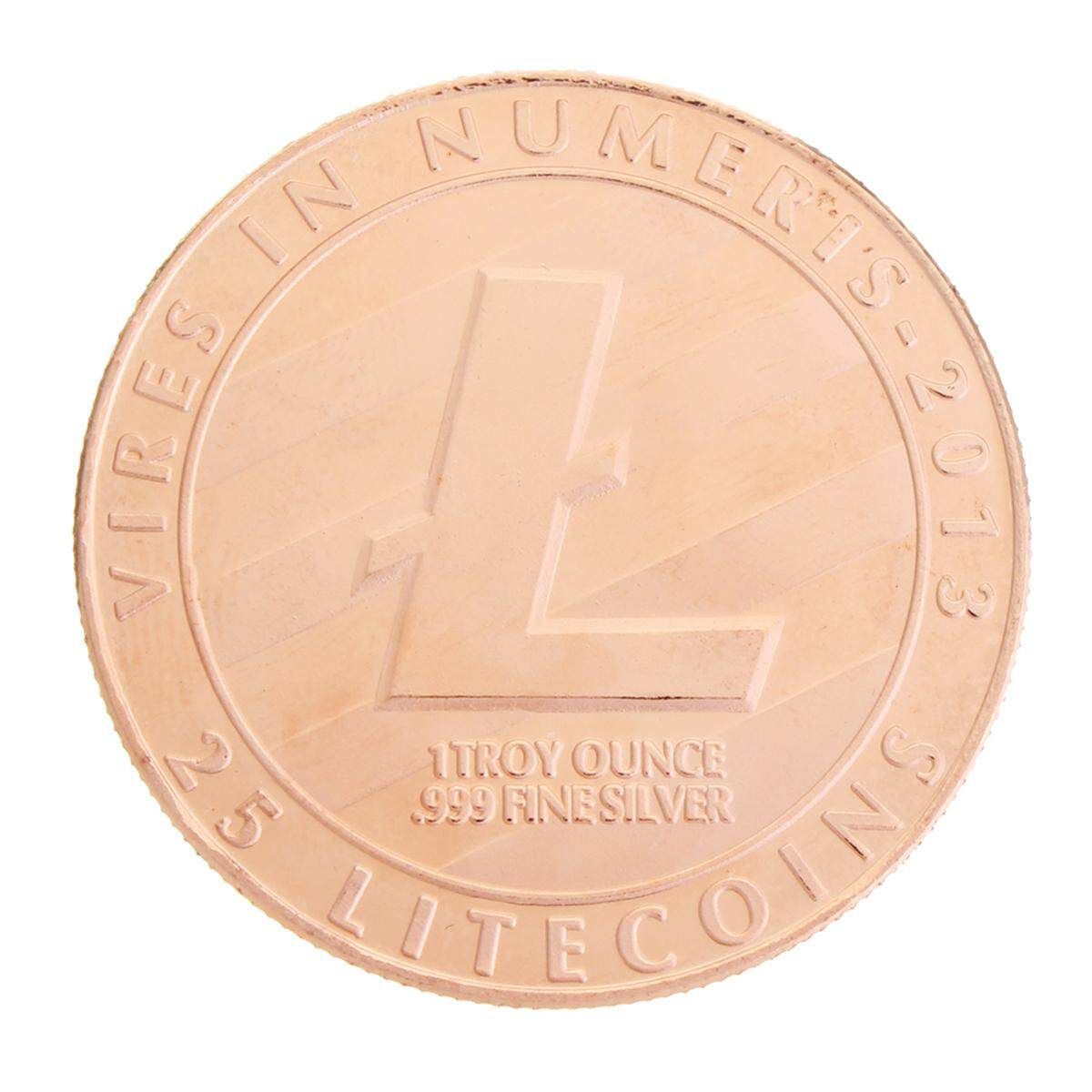 Broze Plated Commemorative Litecoin Collectible Golden Iron Miner Coin Gift Copper