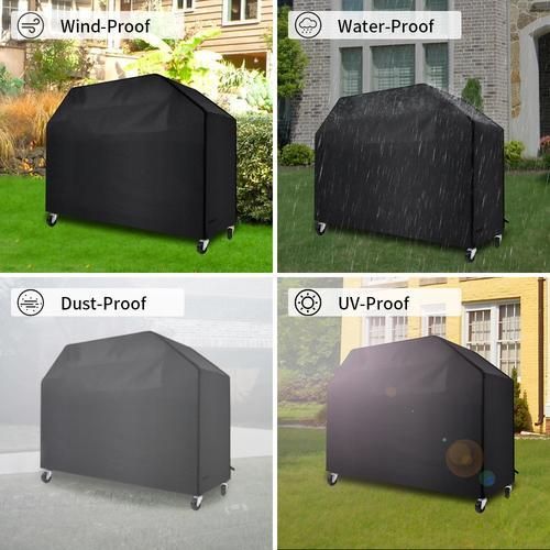 BBQ Grill Cover Waterproof Anti Dust Duty Patio Outdoor Garden Barbecue Cover Protective Case Grill Accessories