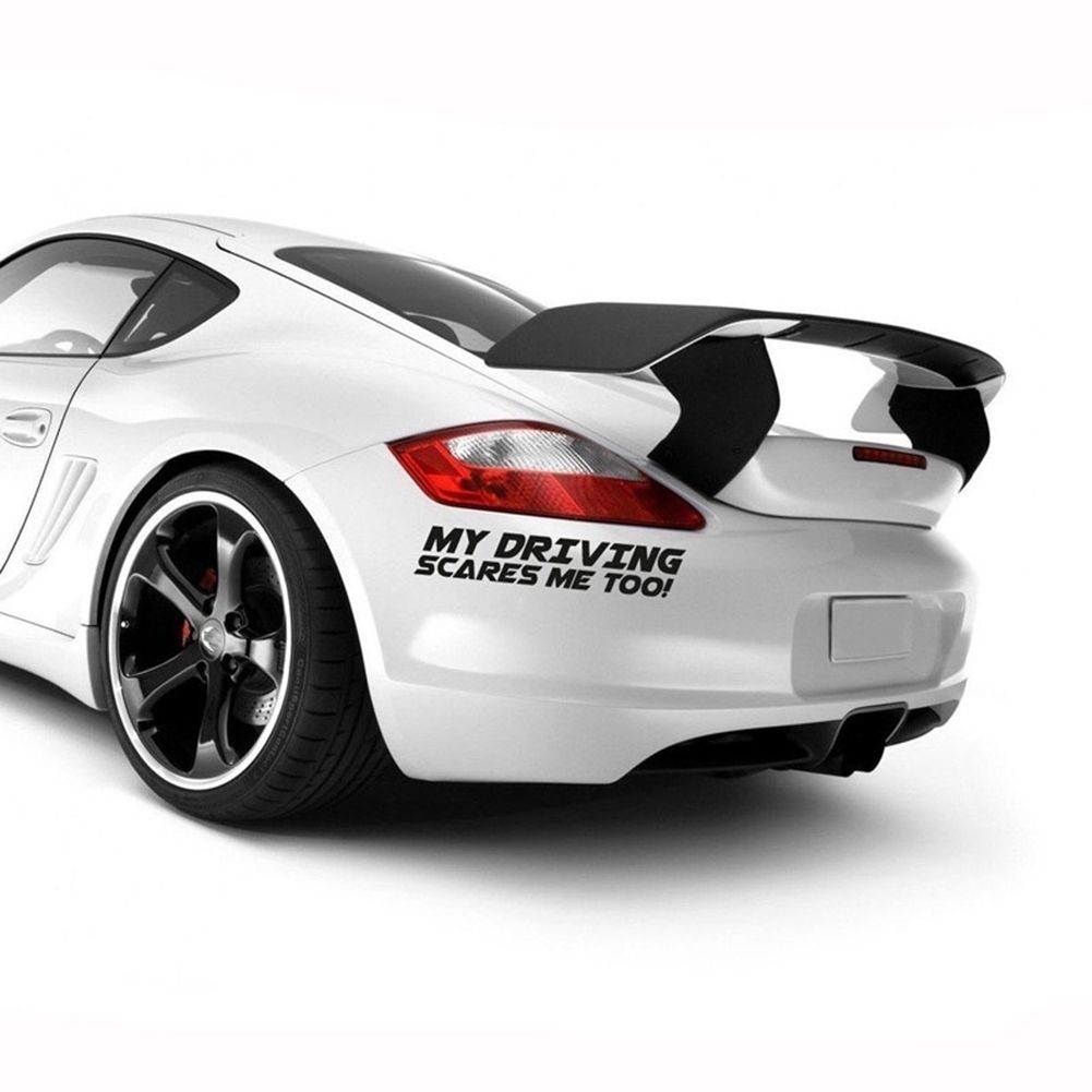 Funny Letter Car Truck SUV Sticker Adhesive Decal-White
