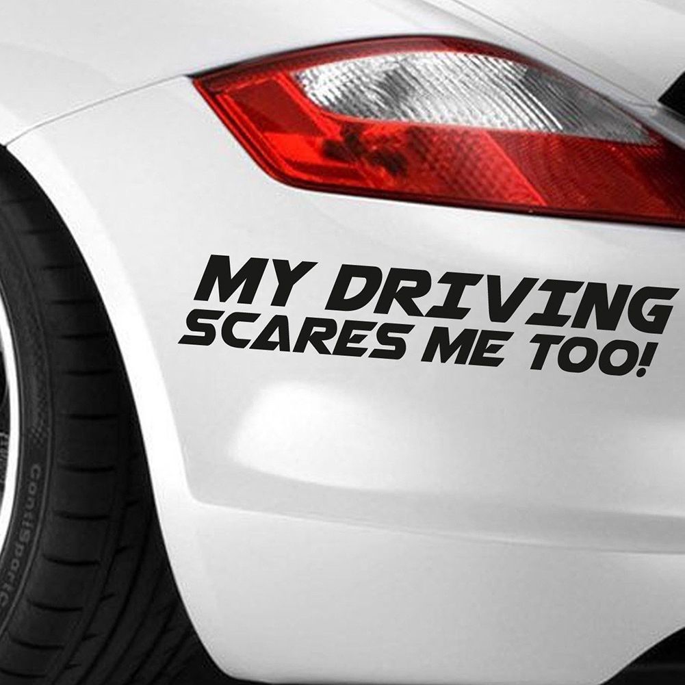 Funny Letter Car Truck SUV Sticker Adhesive Decal-White