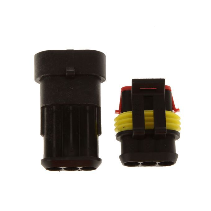 10 Sets Waterproof Electrical Connector Seal 15mm Terminal 4 Pin  3