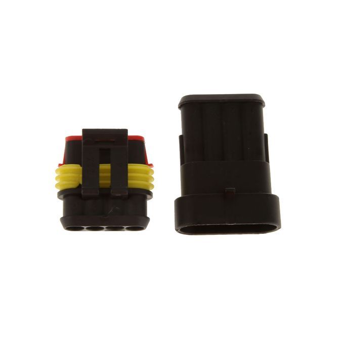 10 Sets Waterproof Electrical Connector Seal 15mm Terminal 4 Pin  3