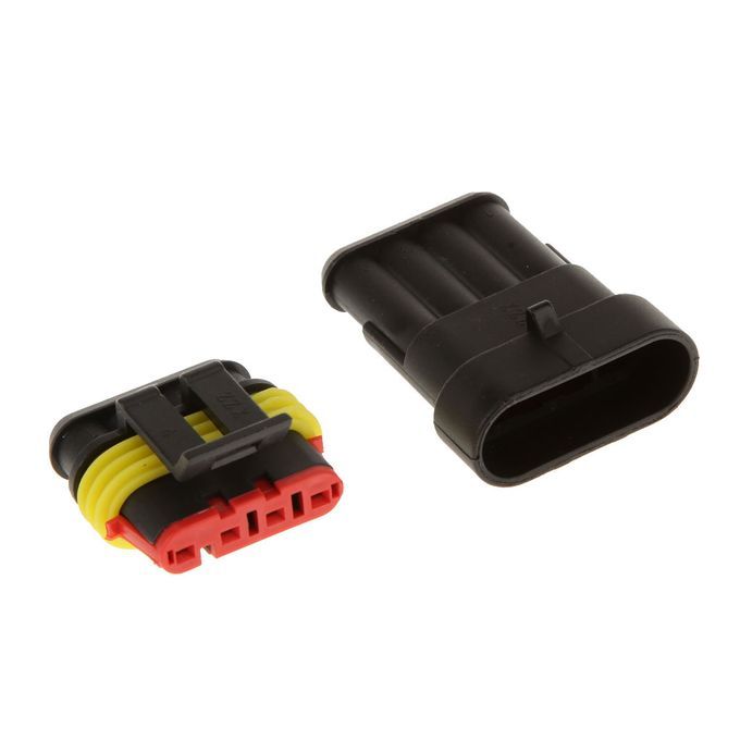 10 Sets Waterproof Electrical Connector Seal 15mm Terminal 4 Pin  3