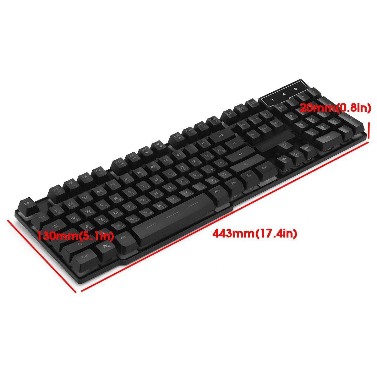 104 Key USB Wired Gaming Russian Mechanical Keyboard Computer Keyboard Backlight For Desktop Gamer PC