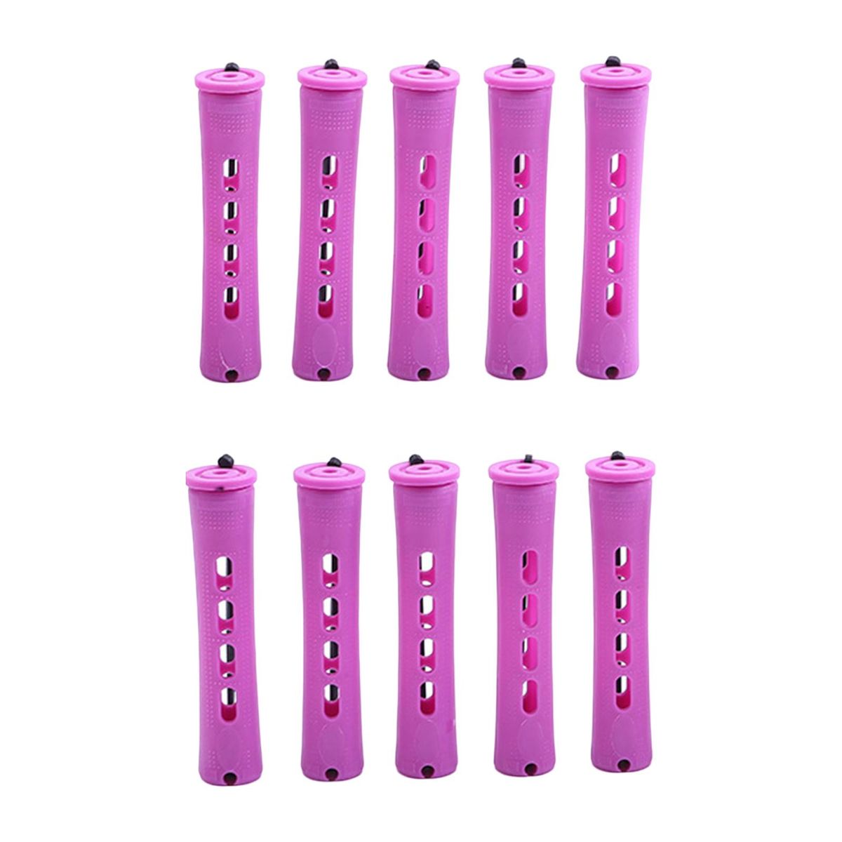10Pcs Cold Wave Rods Perming Rods DIY Accessories Plum Red