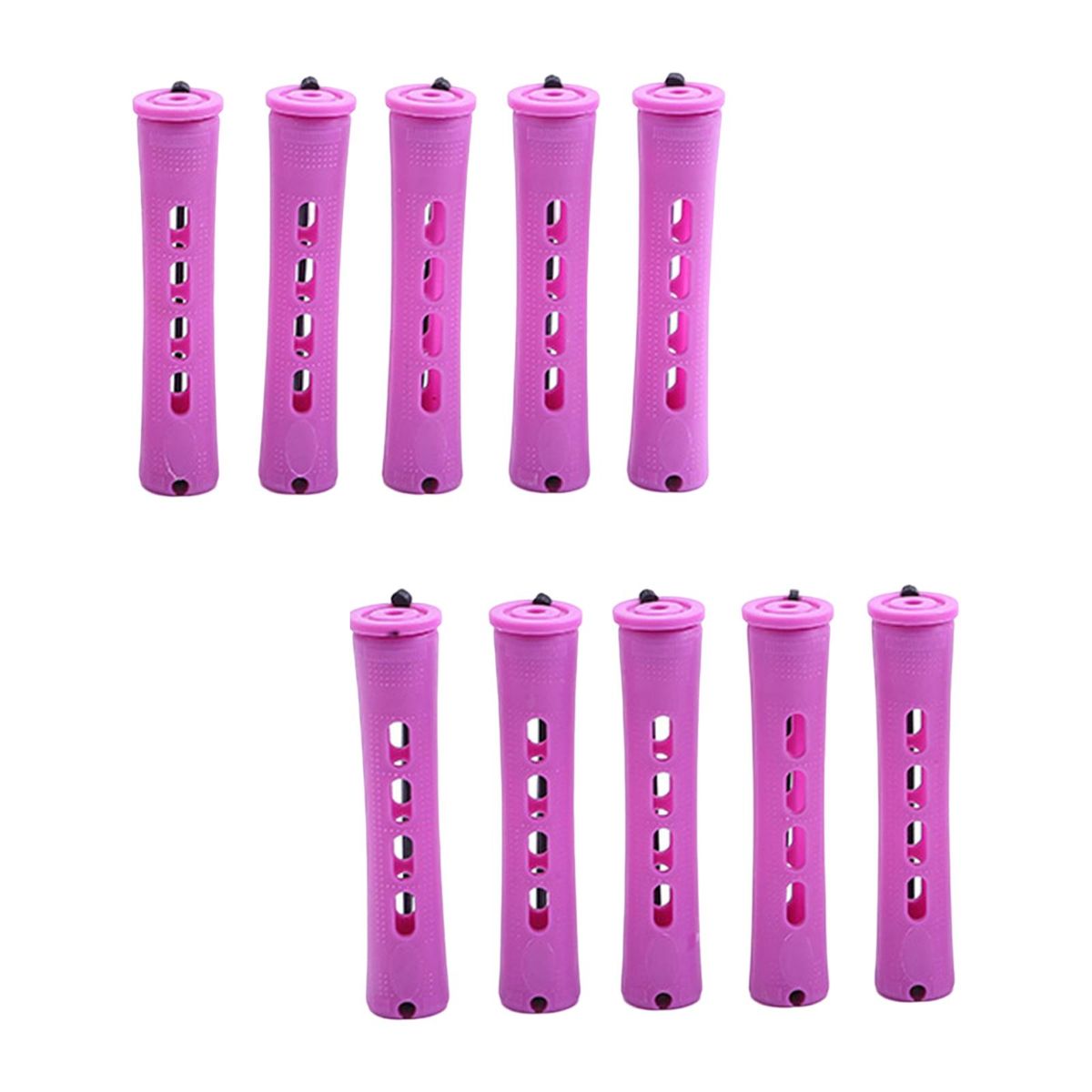 10Pcs Cold Wave Rods Perming Rods DIY Accessories Plum Red