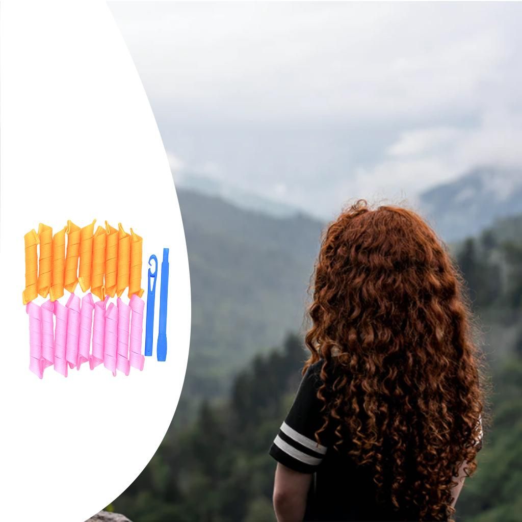 18 Pieces  Spiral Curls No Heat  Hair