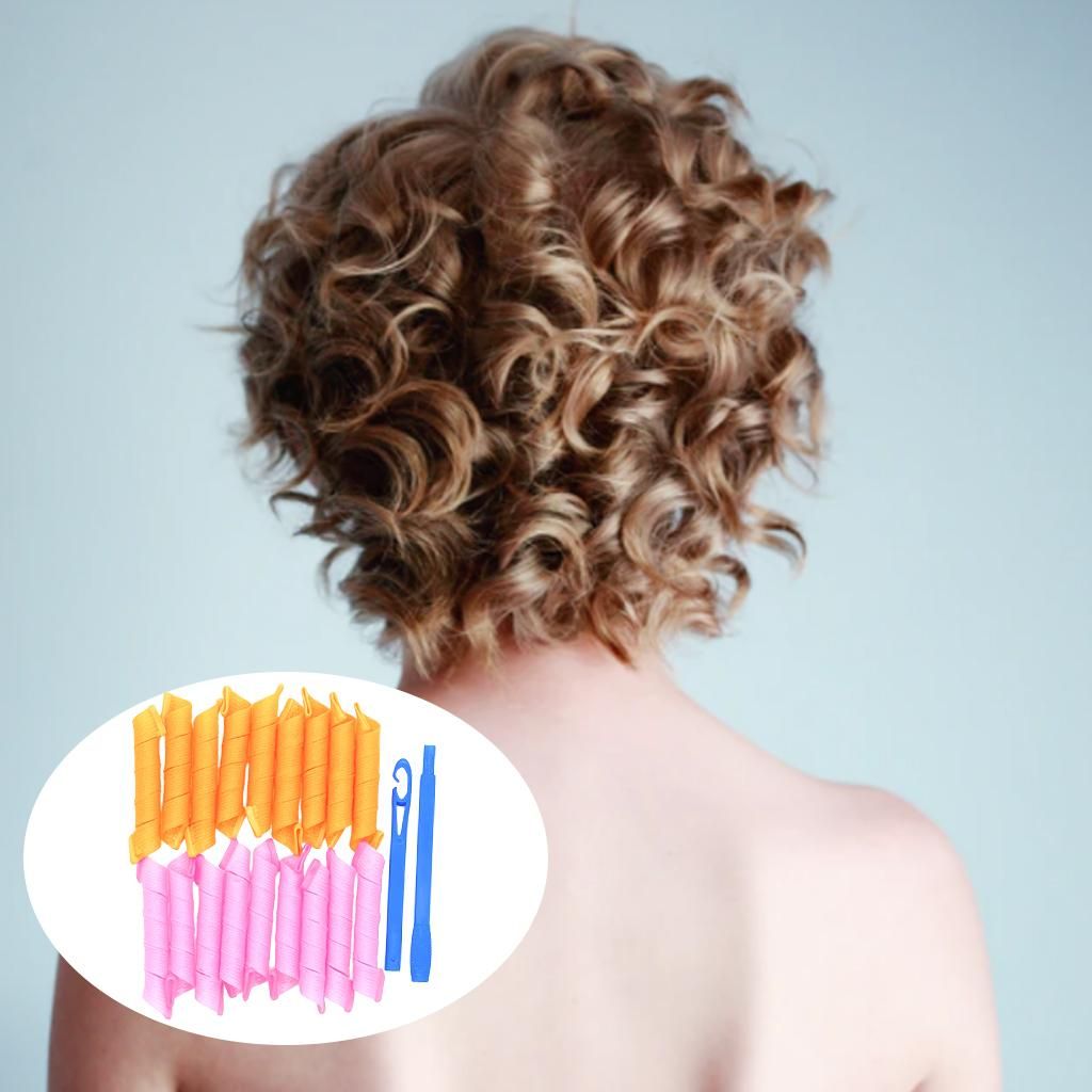 18 Pieces  Spiral Curls No Heat  Hair