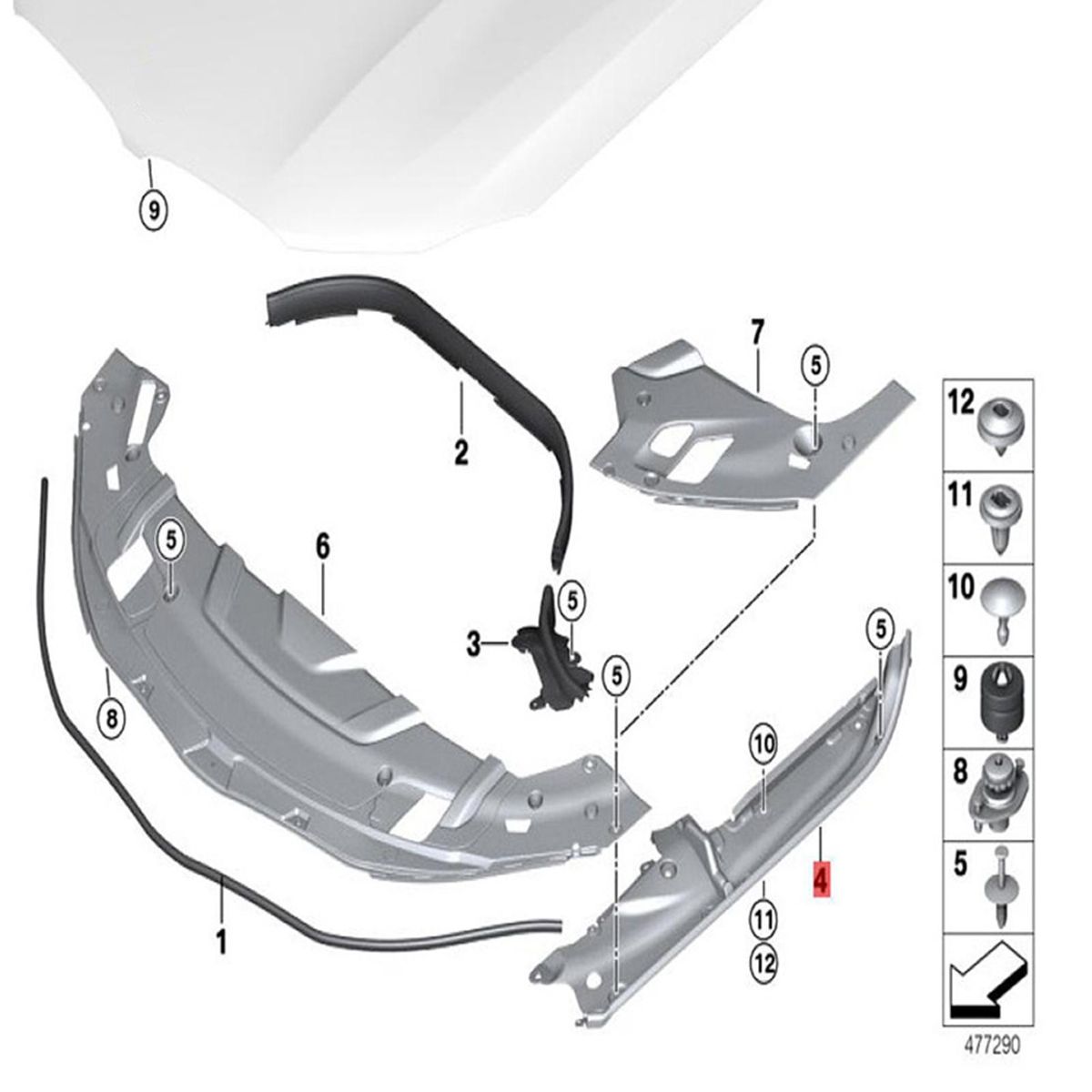 Wheel Housing Lining Cover Replacement for BMW 3 Series F35 2011-2013 51717260397