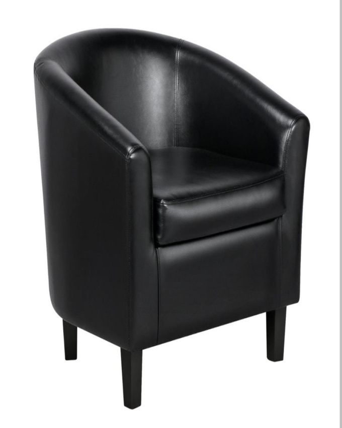New Solo Arm Sofa- Quality Black Leather - Nationwide