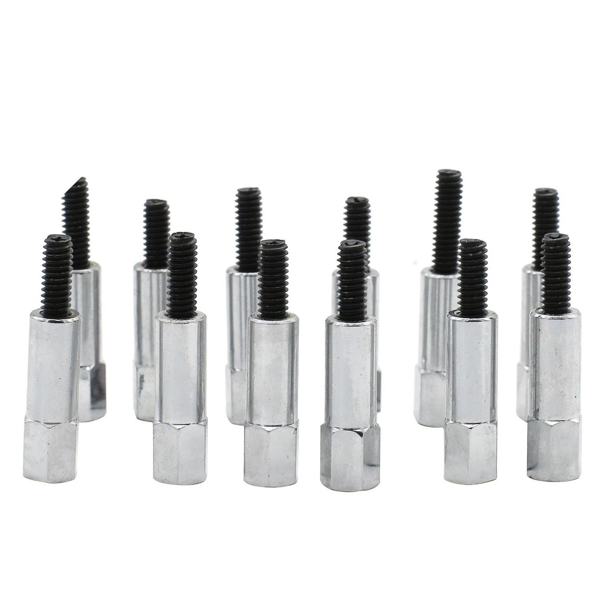 Chrome Valve Cover Bolt Set Replacement for Chevy 283 305 327 350 383 SBC Stud Kit 12 pcs/Set