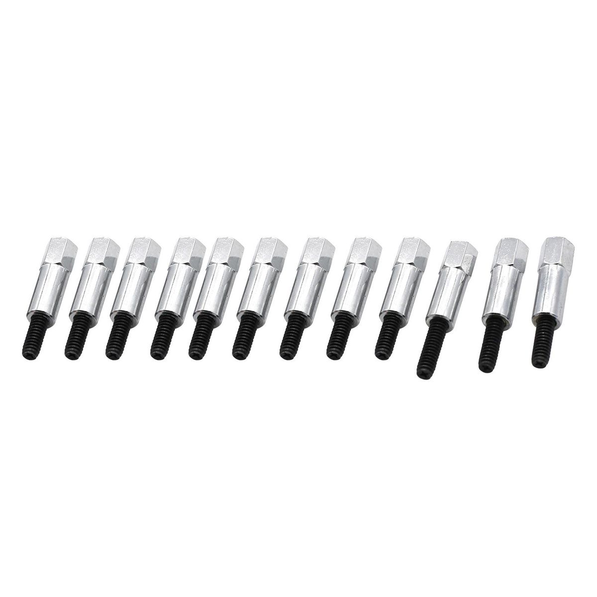 Chrome Valve Cover Bolt Set Replacement for Chevy 283 305 327 350 383 SBC Stud Kit 12 pcs/Set