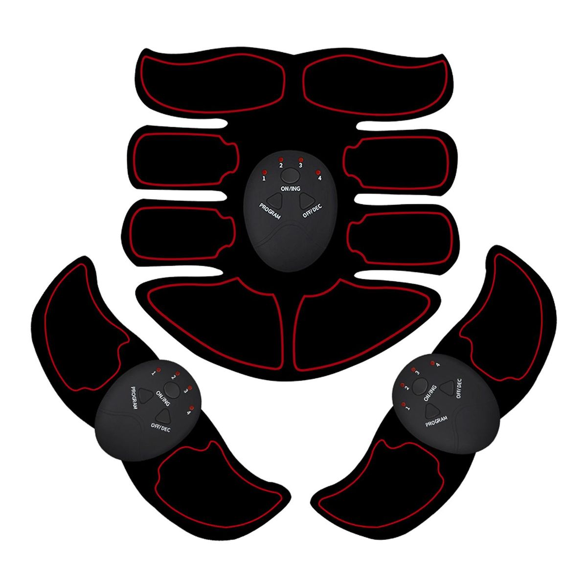 Smart Abs Stimulator Abdominal Muscle Toner Abs Muscle Trainer 6 Modes 9 Levels Intensity Body Fitness Shaping Massage Patch Unisex Battery Powered