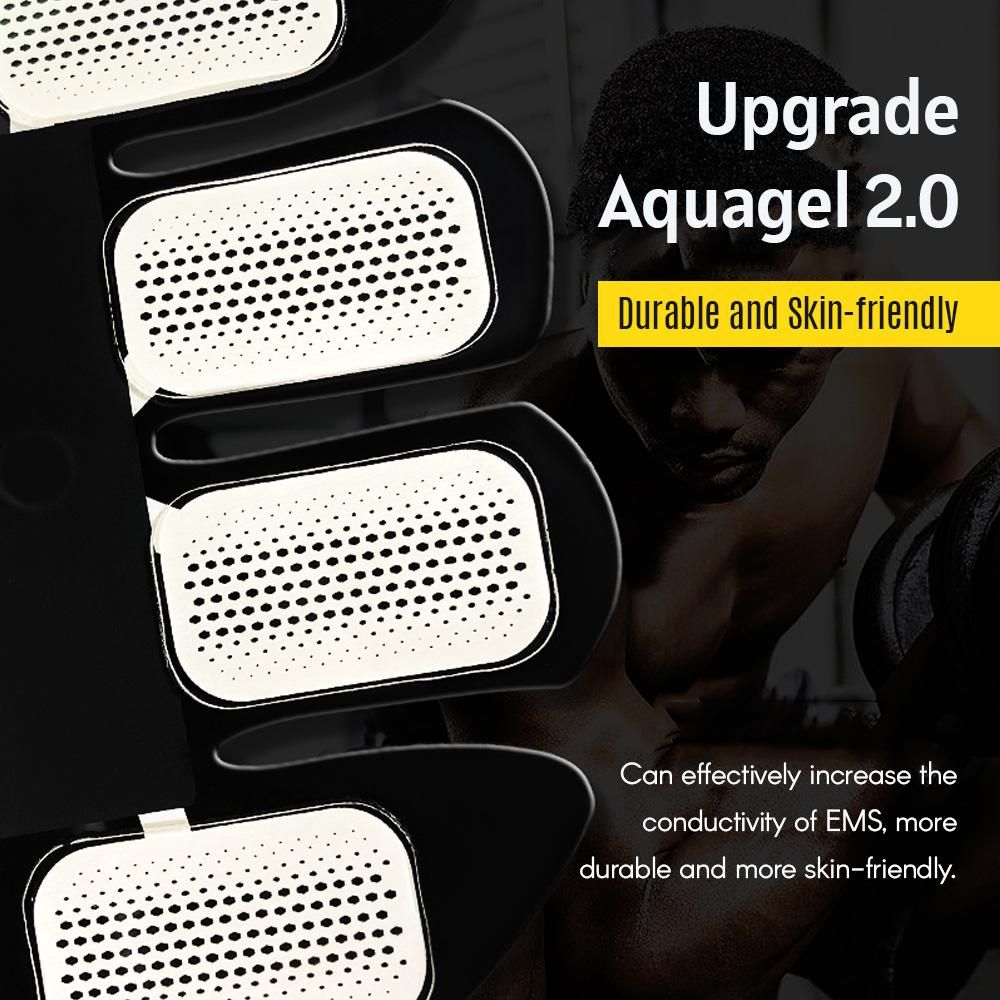 Smart Abs Stimulator Abdominal Muscle Toner Abs Muscle Trainer 6 Modes 9 Levels Intensity Body Fitness Shaping Massage Patch Unisex Battery Powered