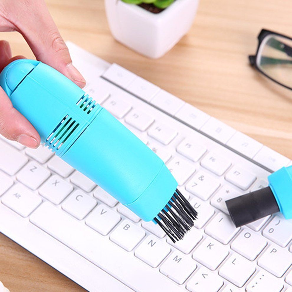 MT Mini USB Vacuum Keyboard Cleaner Dust Collector Laptop Computer Cleaning Wipe-Sky Blue